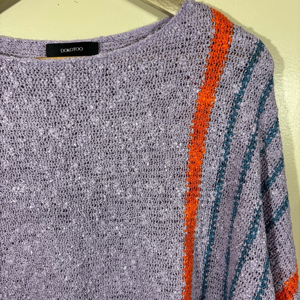 DOKOTOO Women's Purple and Orange Sweater Size XL - Picture 3 of 6